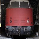 (2015-10) HK Halle 5448 Bahnmuseum - die BR 228 guckt aus dem Schuppen